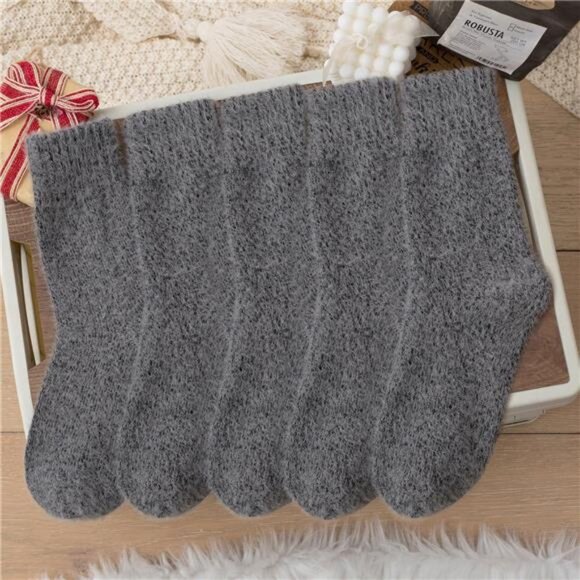 New 5 Pairs Fuzzy Soft Cozy Comfortable Socks for Women, Casual Sleep Comfy Sock - Picture 5 of 6